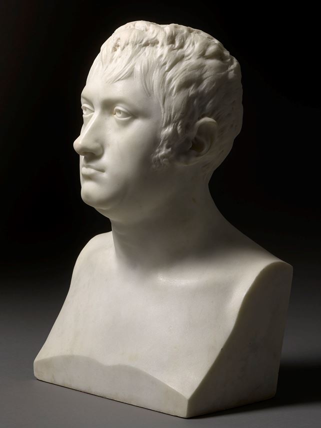 Jean-Antoine Houdon - Herm bust of Maréchal Jean-de-Dieu Soult, Duke of Dalmatia (1769-1851)  | MasterArt